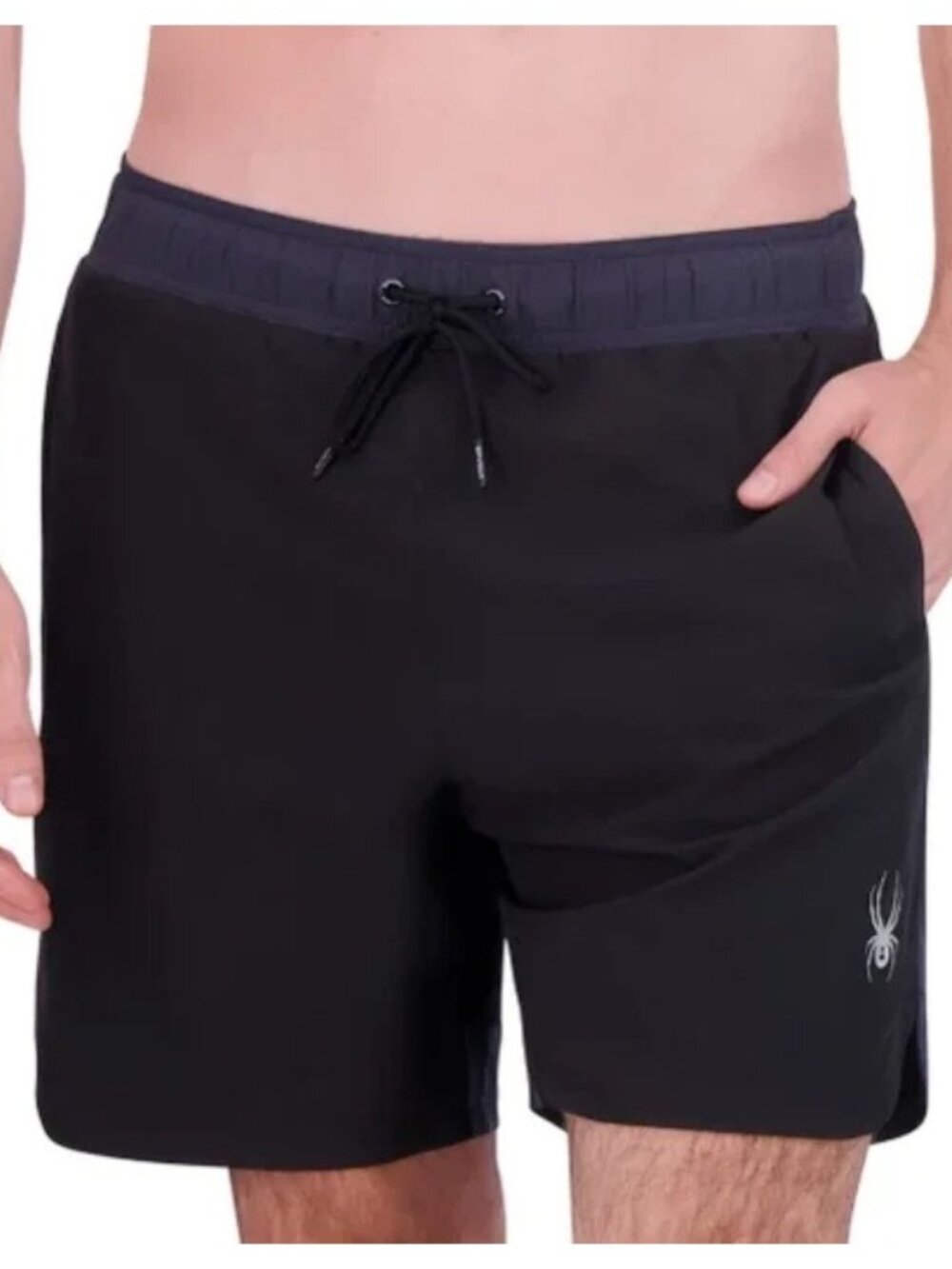 NWT Spyder Men's S Swim Shorts Black With UV Protection Quick Dry & Comfort